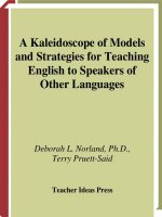 A kaleidoscope of models and strategies for teaching english to speekers of other languages by de 