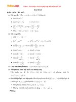 Bài tập Toán lớp 11: Đạo hàm