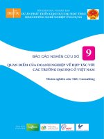 QUAN ĐIỂM CỦA DOANH NGHIỆP VỀ HỢP TÁC VỚI CÁC TRƯỜNG ĐẠI HỌC Ở VIỆT NAM