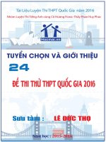 HOT 24 de on mon tiếng anh thi chon loc co dap an