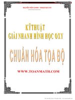 toanmath com   phương pháp chuẩn hóa tọa độ giải hình học phẳng oxy   nguyễn tiến chinh