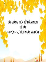 Bài giảng điện tử mầm non: Sự tích ngày và đêm