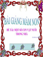 Bài giảng điện tử đề tài Một số con vật nuôi trong nhà