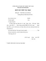 Đơn xin tiếp tục học trường HUST