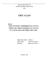Tiểu luận PHÂN TÍCH QUY TRÌNH ĐỊNH GIÁ tài sản của NGÂN HÀNG bưu điện LIÊN VIỆT