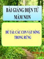 Bài giảng điện tử đề tài Các con vật sống trong rừng