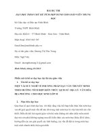 tích hợp ngữ văn 10 một vài SUY NGHĨ về PHƯƠNG PHÁP dạy văn THUYẾT MINH THEO HƯỚNG TÍCH hợp KIẾN THỨC LỊCH sử  địa lý  văn hóa địa PHƯƠNG CHO học SINH lớp 10 