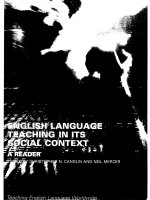 English language teaching in its social context   candlin christopher n1 , mercer neil 