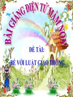 Bài giảng điện tử đề tài Bé với luật giao thông
