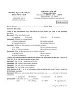 DE THI MON TIENG ANH 10 HKI NAM HOC 2015   2016 CHINH THUC MA 123