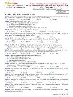 Đề thi khảo sát chất lượng đầu năm môn Vật lý lớp 12 trường THPT Văn Quán, Vĩnh Phúc năm học 2014 - 2015