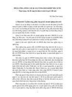 PHÂN CÔNG, PHÂN CẤP QUẢN LÝ DOANH NGHIỆP NHÀ NƯỚC Thực trạng, vấn đề, nguyên nhân và một số gợi ý đổi mới