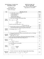 DAP AN VAT LY 10 HKI NAM HOC 2015   2016 CHINH THUC