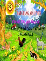 Bài giảng điện tử đề tài Một số con vật nuôi trong nhà