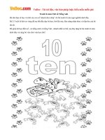 Tranh tô màu Chữ số Tiếng Anh