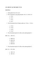 Câu hỏi ôn tập môn điện tử số trường PTIT