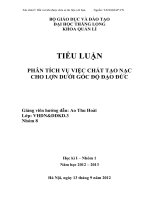 Tiểu luận đạo đức kinh doanh phân tích vụ việc chất tạo nạc cho lợn dưới góc độ đạo đức