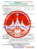 CHUYÊN ĐỀ MỆNH ĐỀ NHƯỢNG BỘ TIẾNG ANH
