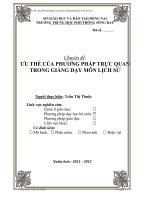 SKKN ưu THẾ của PHƯƠNG PHÁP TRỰC QUAN TRONG GIẢNG dạy môn LỊCH sử 