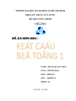 ĐỒ ÁN KẾT CẤU BÊ TÔNG 1 ĐẠI HỌC BÁCH KHOA (kèm bản vẽ)