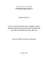 Quản lý hoạt động dạy học ở trường phổ thông Nguyễn Trãi