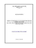 NHỮNG vấn đề PHÁP lý về cổ PHẦN hóa DOANH NGHIỆP NHÀ nước  QUA THỰC TIỄN cổ PHẦN hóa DOANH NGHIỆP NHÀ nước TRONG QUÂN đội 