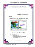 SKKN khắc họa nhân vật” trong dạy học lịch sử lớp 10 