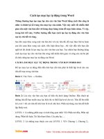 Cách tạo mục lục tự động trong Word