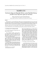 Nghiên cứu dự báo tác động của hiệp định đố tác xuyên thái bình dương tới đầu tư trực tiếp nước ngoài tại việt nam