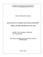 Réalisation d’un modèle de filtrage de données = thiết lập một mô hình lọc dữ liệu  luận văn ths  công nghệ thông tin 