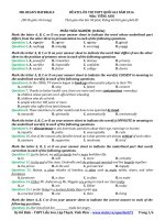 ĐỀ LUYỆN THI THPT QG 20162017