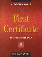 Focus on first certificate for the revised exam 