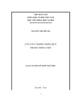 luận án câu có ý nghĩa nhân quả trong tiếng việt