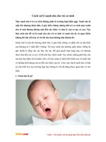 Cách xử lý nanh sữa cho trẻ sơ sinh