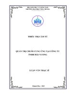 Quản trị chuỗi cung ứng tại công ty cổ phần dệt tân tiến 