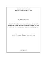 tổ chức các trò chơi học tập thông qua bài tập trắc nghiệm nhằm củng cố kiến thức trong dạy học chương phương pháp tọa độ trong mặt phẳng