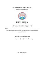 Chính sách đối ngoại của việt nam đối với trung quốc về vấn đề biển đông giai đoạn 2007 – 2012
