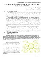 SKKN ỨNG DỤNG sơ đồ KHỐI và sơ đồ tư DUY vào dạy học môn TOÁN cấp THPT 