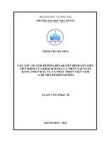 Các yếu tố ảnh hưởng đến hành vi mua hàng trực tuyến của người tiêu dùng tại thành phố nha trang 