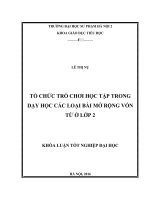 khóa luận tn to chuc tro choi hoc tap trong day hoc mo rong von tu
