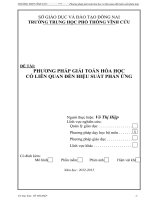 SKKN PHƯƠNG PHÁP GIẢI TOÁN hóa học có LIÊN QUAN đến HIỆU SUẤT PHẢN ỨNG 