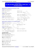 MỘT SỐ DẠNG PHƯƠNG TRÌNH LƯỢNG GIÁC – P2  Thầy Đặng Việt Hùng