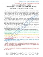 tiếp cận bấ đẳng thức thông qua các bài toàn trong đề thi đại học, cao đẳng 2007 2016 nguyễn đại dương 