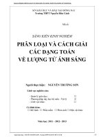 skkn PHÂN LOẠI và CÁCH GIẢI các DẠNG TOÁN về LƯỢNG tử ÁNH SÁNG 