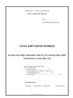 SKKN hướng dẫn học sinh khá giỏi tự ôn thi  đại học môn toán bằng cách  học lùi 