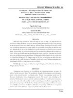 VAI TRÒ của MINH BẠCH CÔNG bố THÔNG TIN đối với GIÁ TRỊ và rủi RO của CP NHÌN từ CHÍNH SÁCH cổ tức