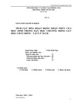 skkn TÍCH cực hóa HOẠT ĐỘNG NHẬN THỨC của học SINH TRONG dạy học CHƯƠNG ĐỘNG lực học CHẤT điểm – vật lý 10 CB 