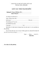 giay xac nhan hanh kiem 