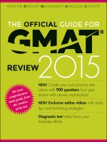 The official guide for GMAT review 2015