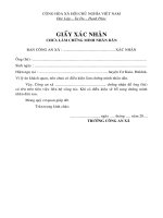 Giay xac nhan chua lam CMND 